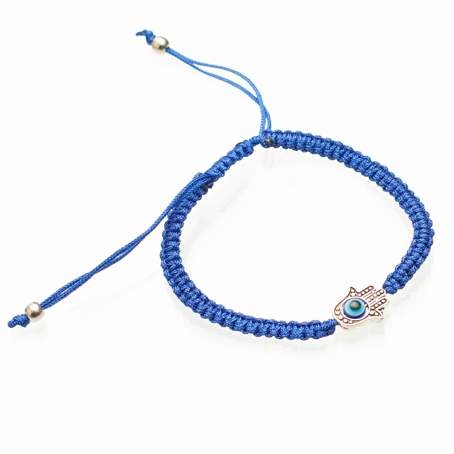 Brazalete hilo azul y mano de fatima